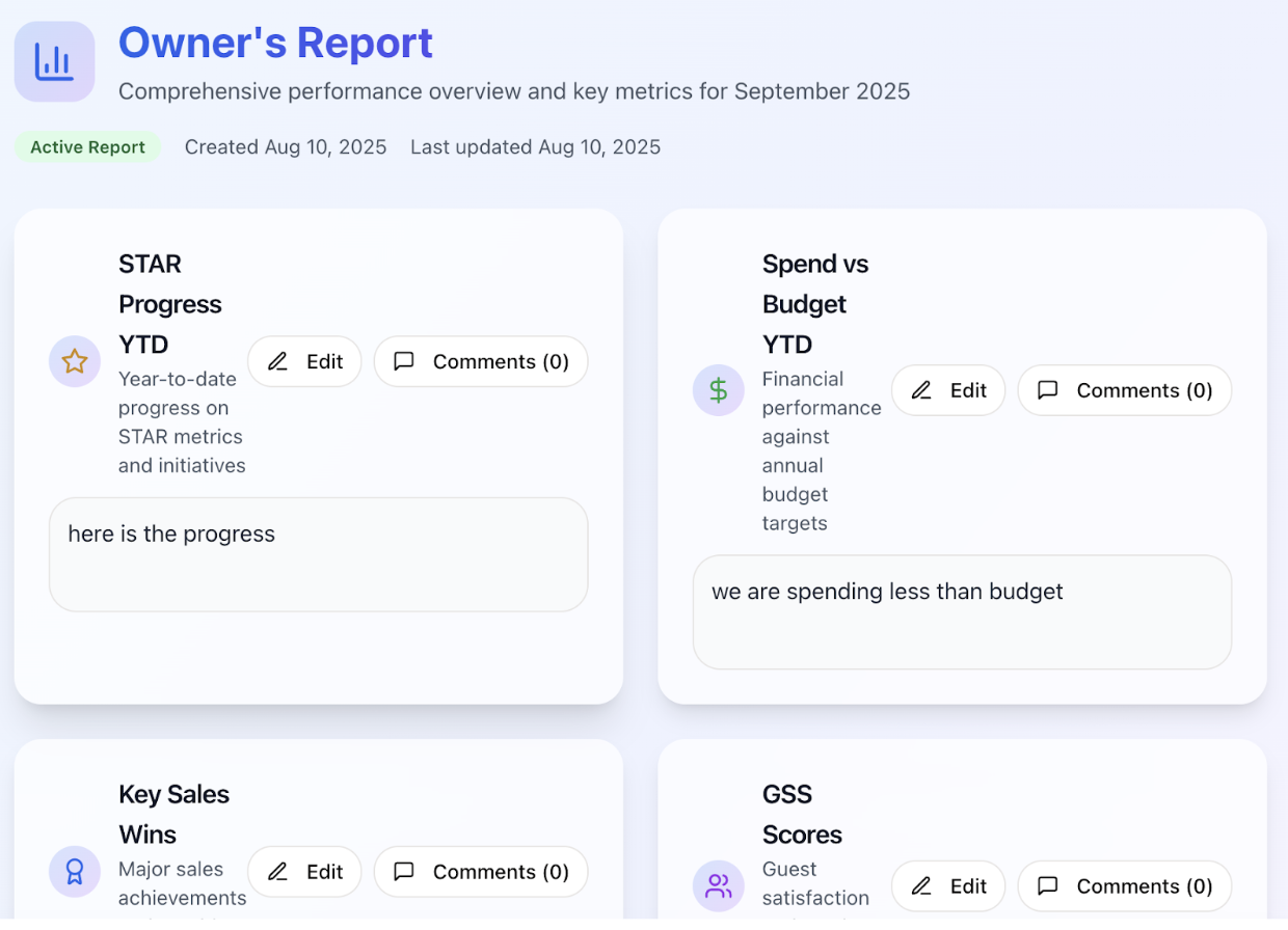 GuestEQ automated ownership report